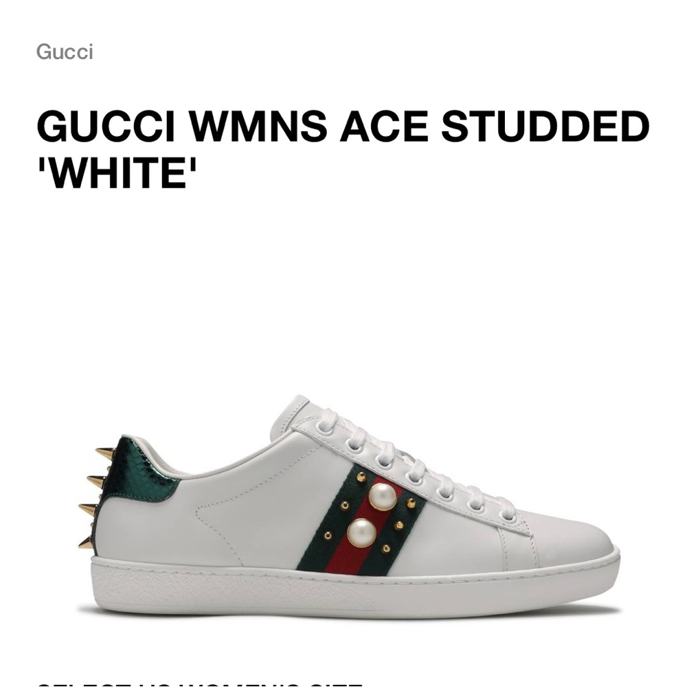 Gucci women studded ace sneakers